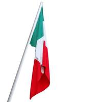 Italiaanse vlag geïsoleerd foto