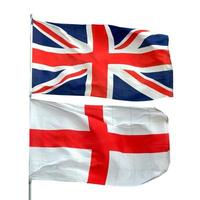 Britse vlag en engelse vlag foto