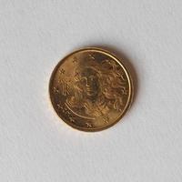 10 cent munt, italië, europa foto