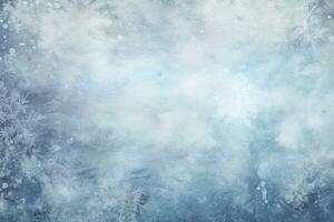 abstract achtergrond met wervelende sneeuwvlokken en ijzig texturen. generatief ai foto