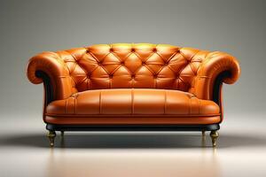 modern sofa leven kamer met traditioneel meubilair ai gegenereerd foto