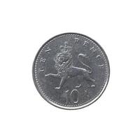 10 pence munt, verenigd koninkrijk foto