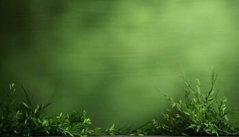 geel bloemen in een vaas Aan een groen achtergrond ai gegenereerd foto