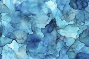 blauw alcohol inkt achtergrond. abstract delicaat winter seizoen textuur. ai generatief foto