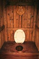 houten cabine toilet interieur foto