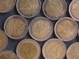 2 euromunten, europese unie foto
