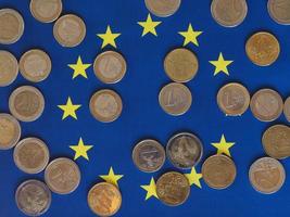 euromunten, europese unie, over vlag