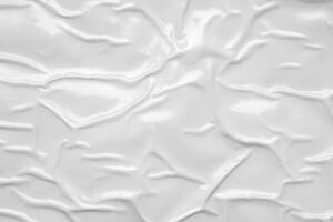 wit verfrommeld en gevouwen plastic zak structuur achtergrond foto
