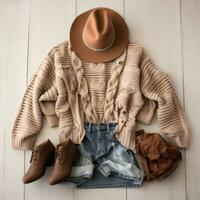 mooi modieus vallen outfits foto