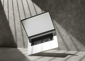 laptop scherm mockup foto