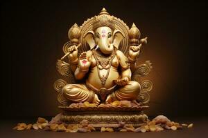 ganesha afgod diwali achtergrond, ai gegenereerd foto