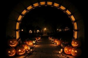 halloween grens een spookachtig genot voor allemaal. ai gegenereerd. foto