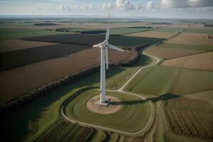 uitbreiden de macht van wind energie. ai gegenereerd. foto