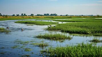 bewaren vitaal ecosystemen vieren wereld wetlands dag foto