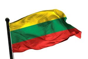 Litouwen vlag Aan een wit achtergrond. - afbeelding. foto