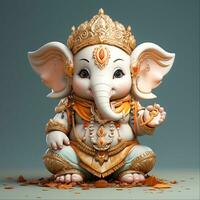 ganesha godheid standbeeld in Hindoe cultuur, ai gegenereerd foto