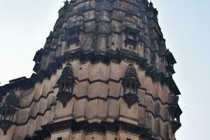 mooi visie van orchha paleis fort, raja mahal en chaturbhuj tempel van jahangir mahal, orcha, madhya pradesh, jahangir mahal - orchha fort in orcha, madhya pradesh, Indisch archeologisch sites foto