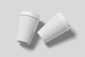 realistisch papier koffie kop illustratie voor model. 3d veroorzaken. foto