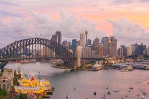 skyline van het centrum van sydney foto