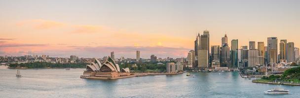 skyline van het centrum van sydney foto