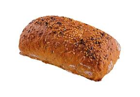 gluten vrij multi zaad brood met lijnzaad geïsoleerd foto