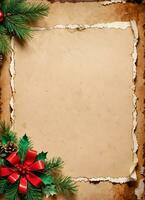 Kerstmis wijnoogst papier achtergrond ai generatief foto