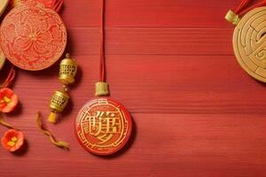 Chinese nieuw jaar achtergrond. ai generatief pro foto
