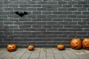 spookachtig halloween decoratie achtergrond. ai generatief pro foto. ai generatief pro foto