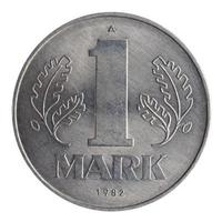 één mark munt geïsoleerd