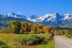 herfstseizoen op het platteland in Colorado, VS foto