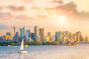 skyline van het centrum van sydney foto