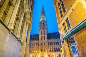 de grote markt in de oude stad brussel, belgië foto