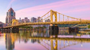 pittsburgh stad centrum skyline usa foto