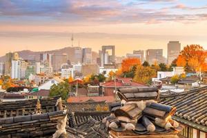 de historische wijk Bukchon Hanok foto