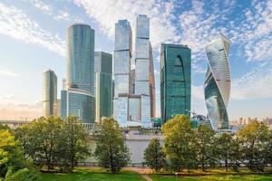 moderne wolkenkrabbers van de skyline van Moskou