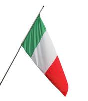 Italiaanse vlag geïsoleerd foto