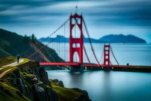 de gouden poort brug in san francisco, Californië. ai-gegenereerd foto