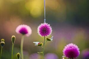 foto behang de lucht, bloemen, de zon, de bloemen, de zon, de bloemen,. ai-gegenereerd