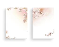 mooie lentebloem frame, uitnodiging, trouwkaart