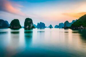 de ha lang baai in Vietnam. ai-gegenereerd foto