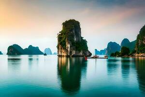 de ha lang baai in Vietnam. ai-gegenereerd foto