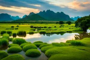 de yangtze rivier- in China. ai-gegenereerd foto