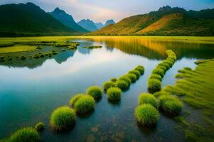 de yangtze rivier- in China. ai-gegenereerd foto