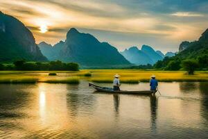 de yangtze rivier- in China. ai-gegenereerd foto