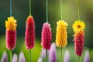 kleurrijk bloemen in de tuin. ai-gegenereerd foto