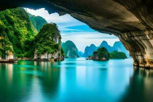 de ha lang baai in Vietnam. ai-gegenereerd foto