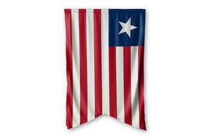 Liberia vlag en wit achtergrond. - afbeelding. foto