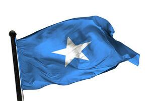 Somalië vlag Aan een wit achtergrond. - afbeelding. foto