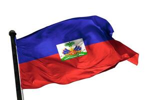 Haïti vlag Aan een wit achtergrond. - afbeelding. foto