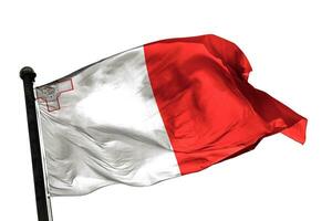 Malta vlag Aan een wit achtergrond. - afbeelding. foto